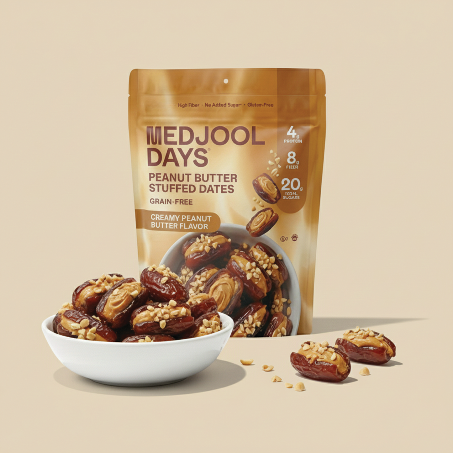 Peanut Butter Stuffed Dates