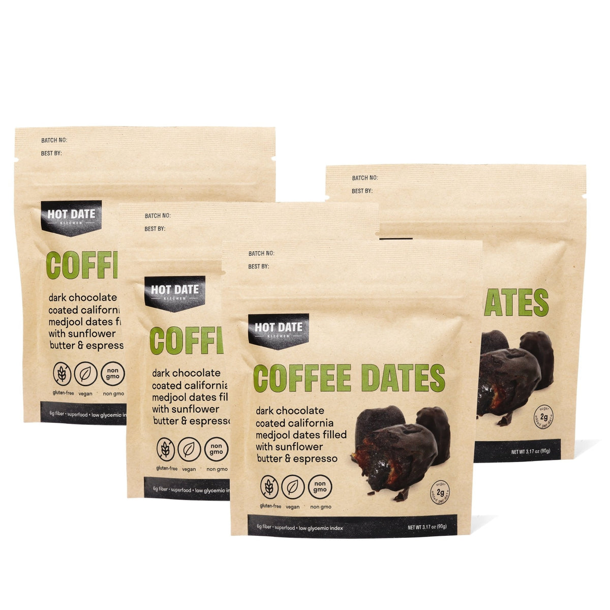 Coffee Dark Chocolate Medjool Dates - 4 Pack