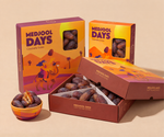 rutab packaging collection with plump soft Rutab Medjool dates